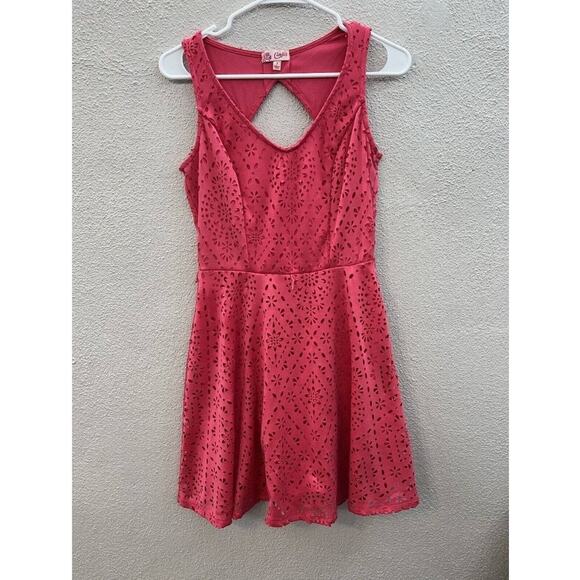 Womens Juniors Candies Dress Size 7 Pink Strapless V-Neck Keyhole-back Lined - Picture 1 of 15